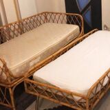 Bed rattan with extra bed