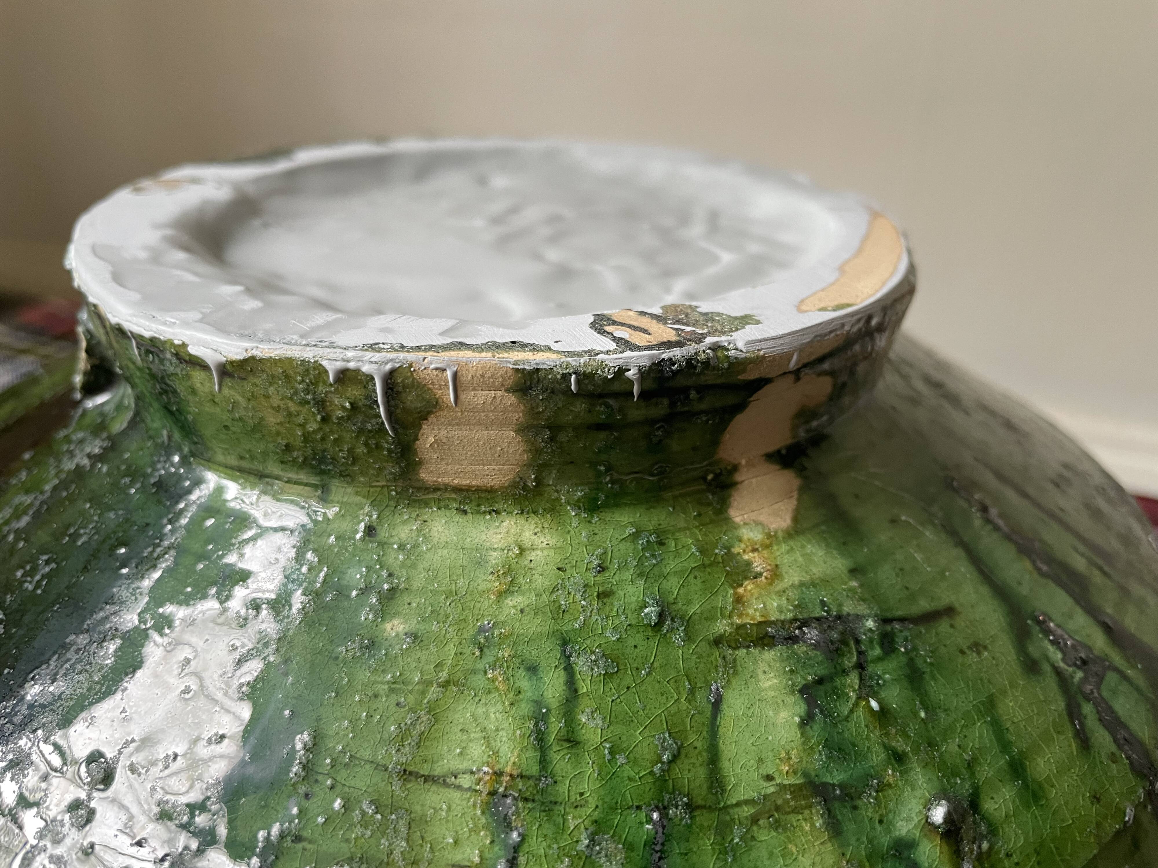 Emerald green Tamegroute salad bowl D28