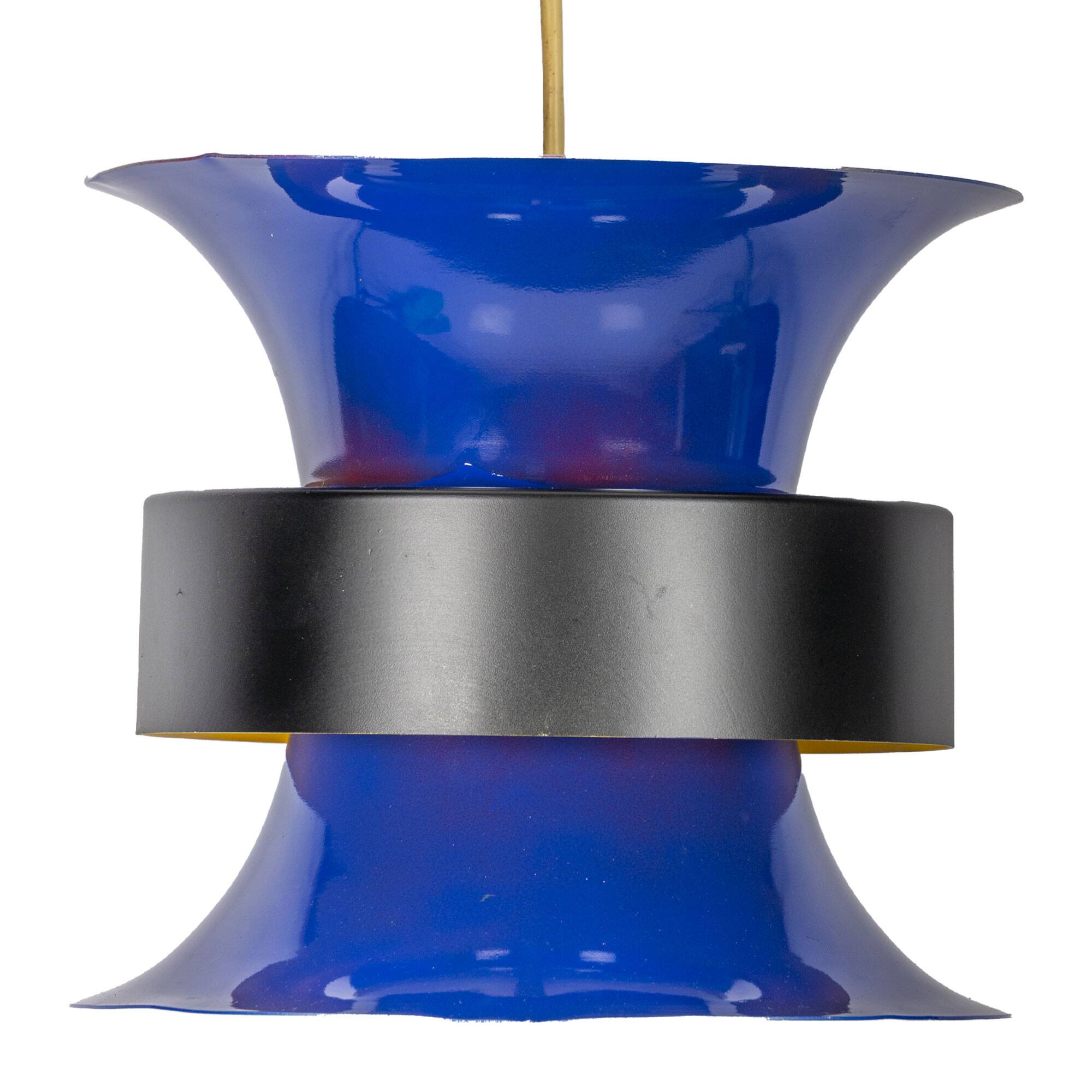 Blue/Yellow Bent Nordsted für Lyskaer Belysning Lamp