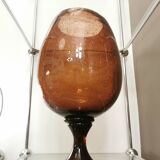 Grande coupe "de mariage" en verre de Biot de 40cm