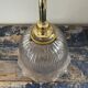 Vintage wall lamp in electrified holophane glass to new