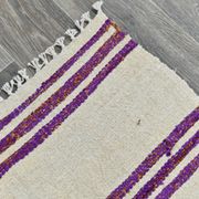 Tapis de chanvre vintage texturé neutre, 168x304cm