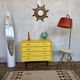 Yellow vintage Scandinavian-style chest of drawers