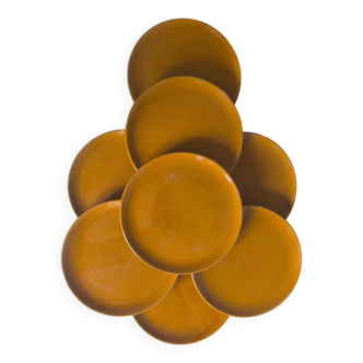Set of 8 ceramic plates from Vallauris