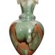 Vintage opaline vase with ruffled neck Stelvia Italy circa 1960