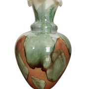 Vintage opaline vase with ruffled neck Stelvia Italy circa 1960