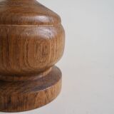 Wooden lamp with fabric shade