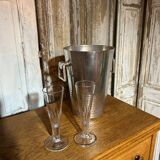 Seau à champagne art deco en métal argenté