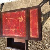 Coffee table on leather
