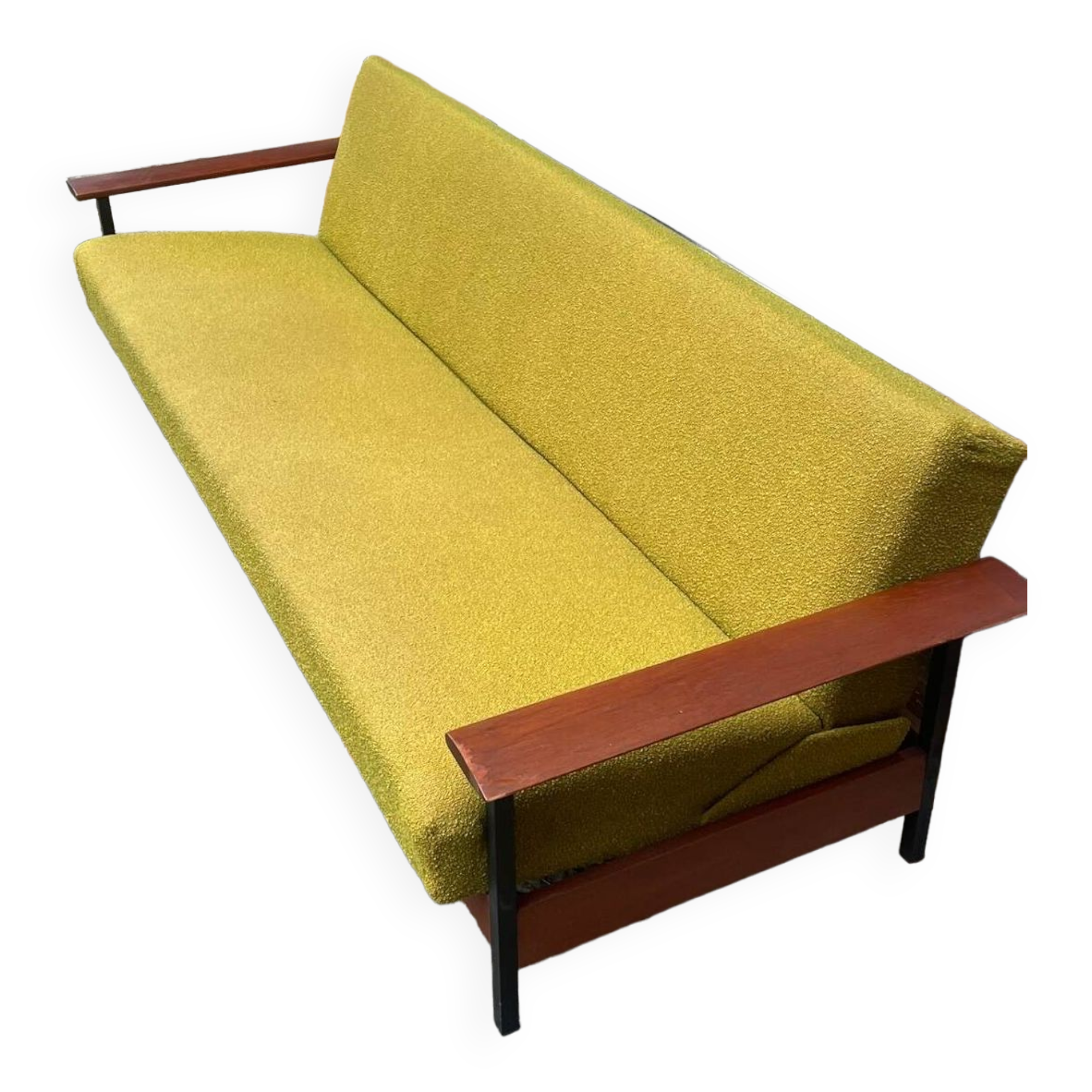 Scandinavian daybed sofa from the 60s Danish design convertible teak