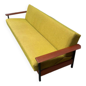 Canape daybed scandinave des années 60 design danois convertible teck