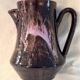 Vallauris ceramic coffee pot with brown and pink glaze A152-1