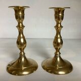 Pair of brass candlesticks