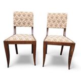 Paire de chaises style empire tissu fleuri