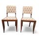 Paire de chaises style empire tissu fleuri