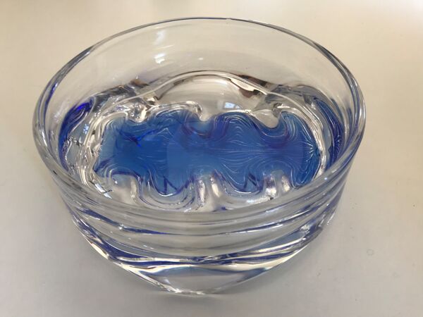 Coupe cristal Daum design annees 70