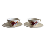 Coffee cup and saucer x2
