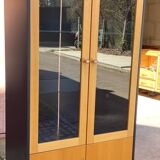 90cm grey wooden industrial display case