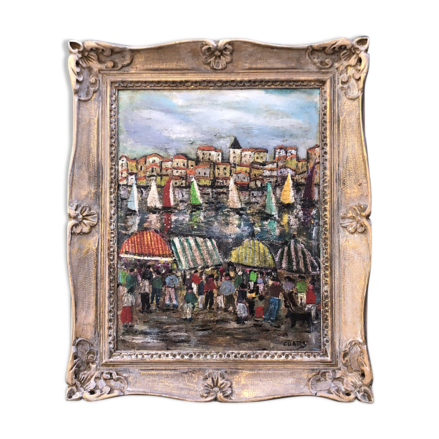 Old table "The port market"