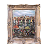 Old table "The port market"