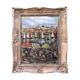 Tableau ancien "Le marché du port"