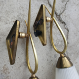 Pair of wall lamps, lunel edition, 1961 paris, vintage 50s, 60s.