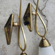 Pair of wall lamps, lunel edition, 1961 paris, vintage 50s, 60s.