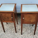 2 bedside tables mirror tray
