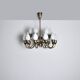 Fog & Mørup 18-Arm Brass and Opaline Glass Tulip Chandelier