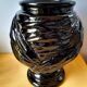 Vase, cache-pot tête de Maure en verre 1970