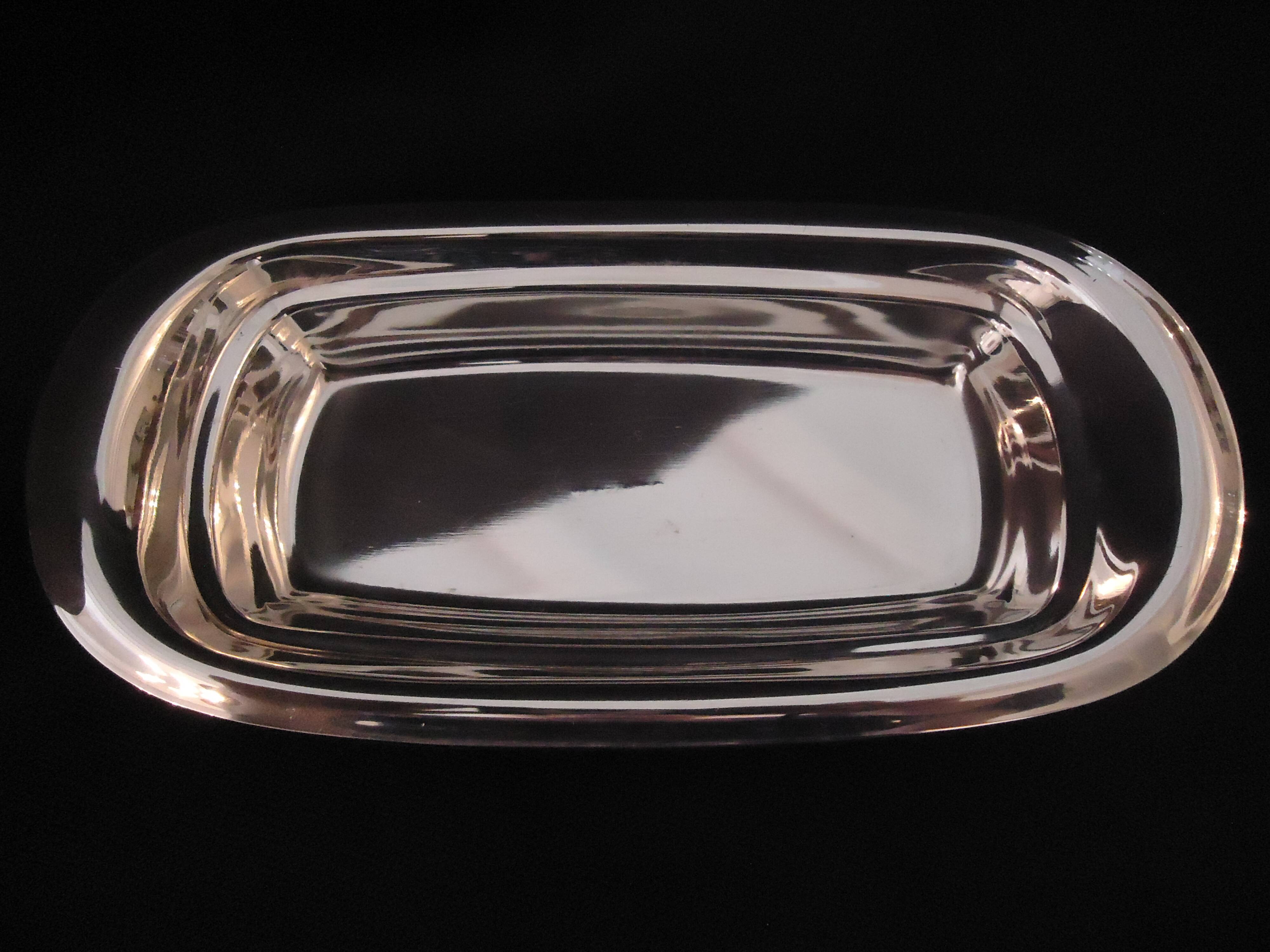 Beurrier métal argenté et ravier en verre,  fleuron (par christofle)