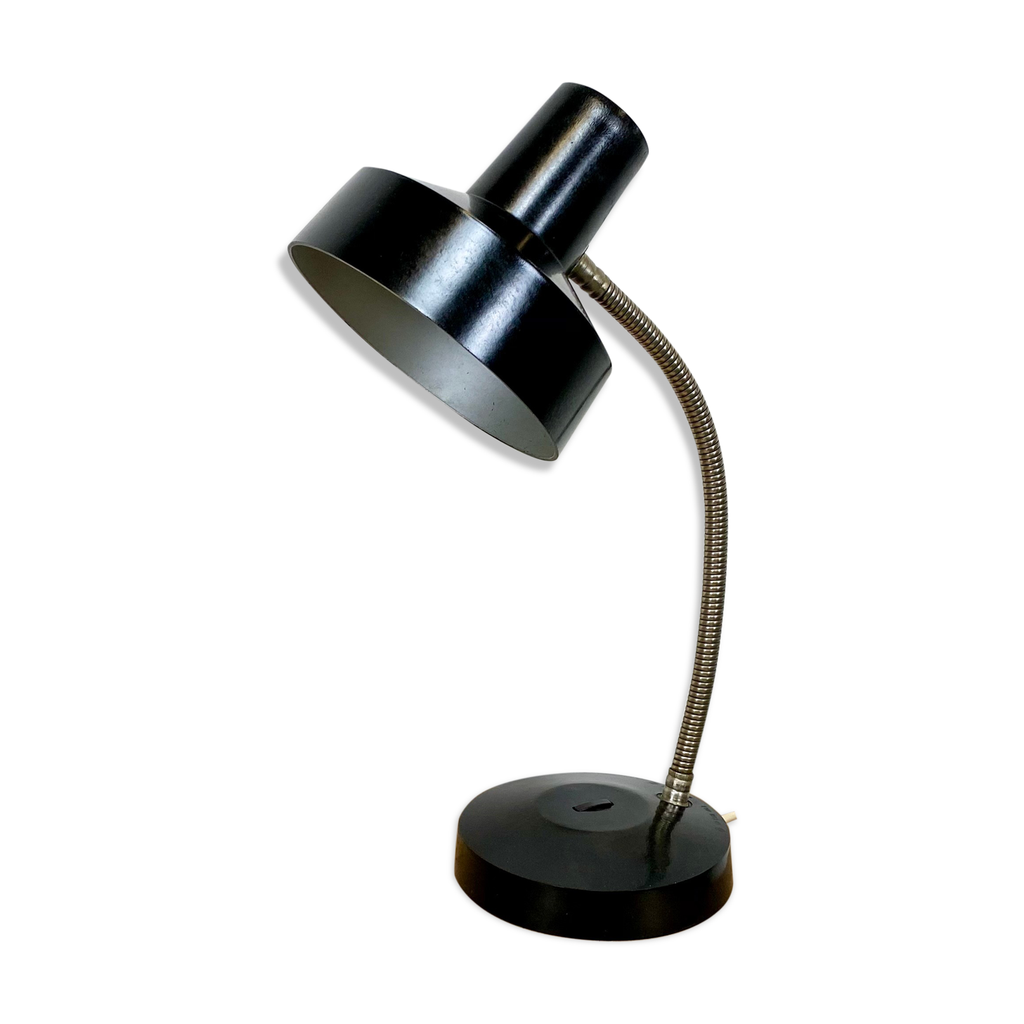 Black bakelite table lamp, 1960s