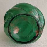 Twisted blown glass carafe