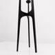 Large brutalist tripod chandelier in hammered wrought iron – Europe, circa 196