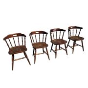 4 western-style bistro chairs in beech wood