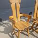 Set of 8 Britalist Oak Chairs from De Puydt, Belgium 1970s