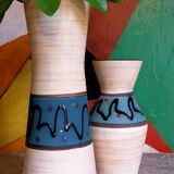 W vase duo.  Germay 50s