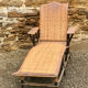 Old rattan lounger.