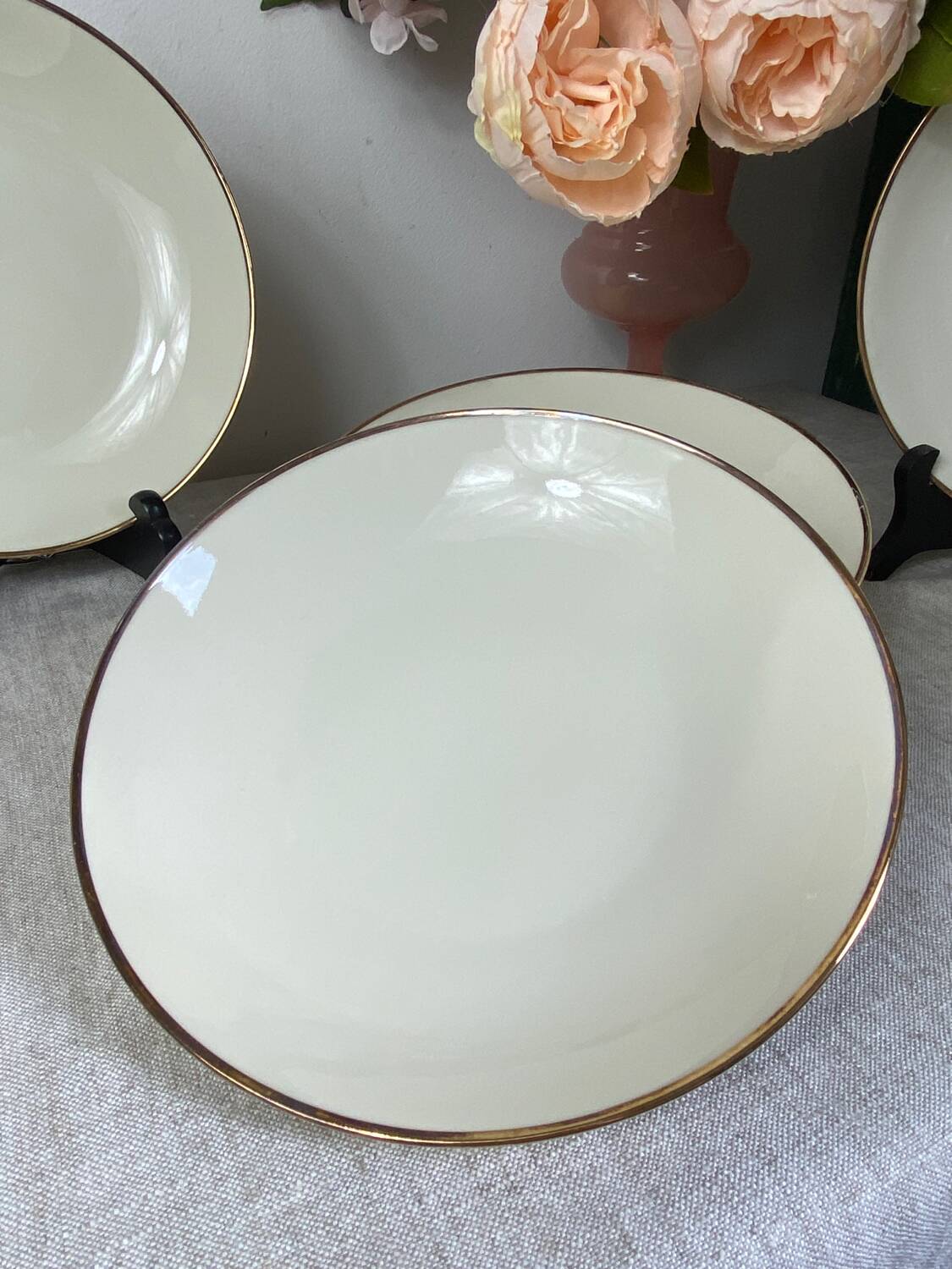 Six Bavaria porcelain soup plates
