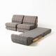 Modular folding chair, former Czechoslovakia in fabric and leather, 1970s