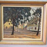 Malte Särlöv, Swedish Modern Landscape, 1950s, Oil on Panel, Framed