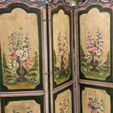 3-panel screen in painted wood