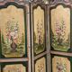 3-panel screen in painted wood