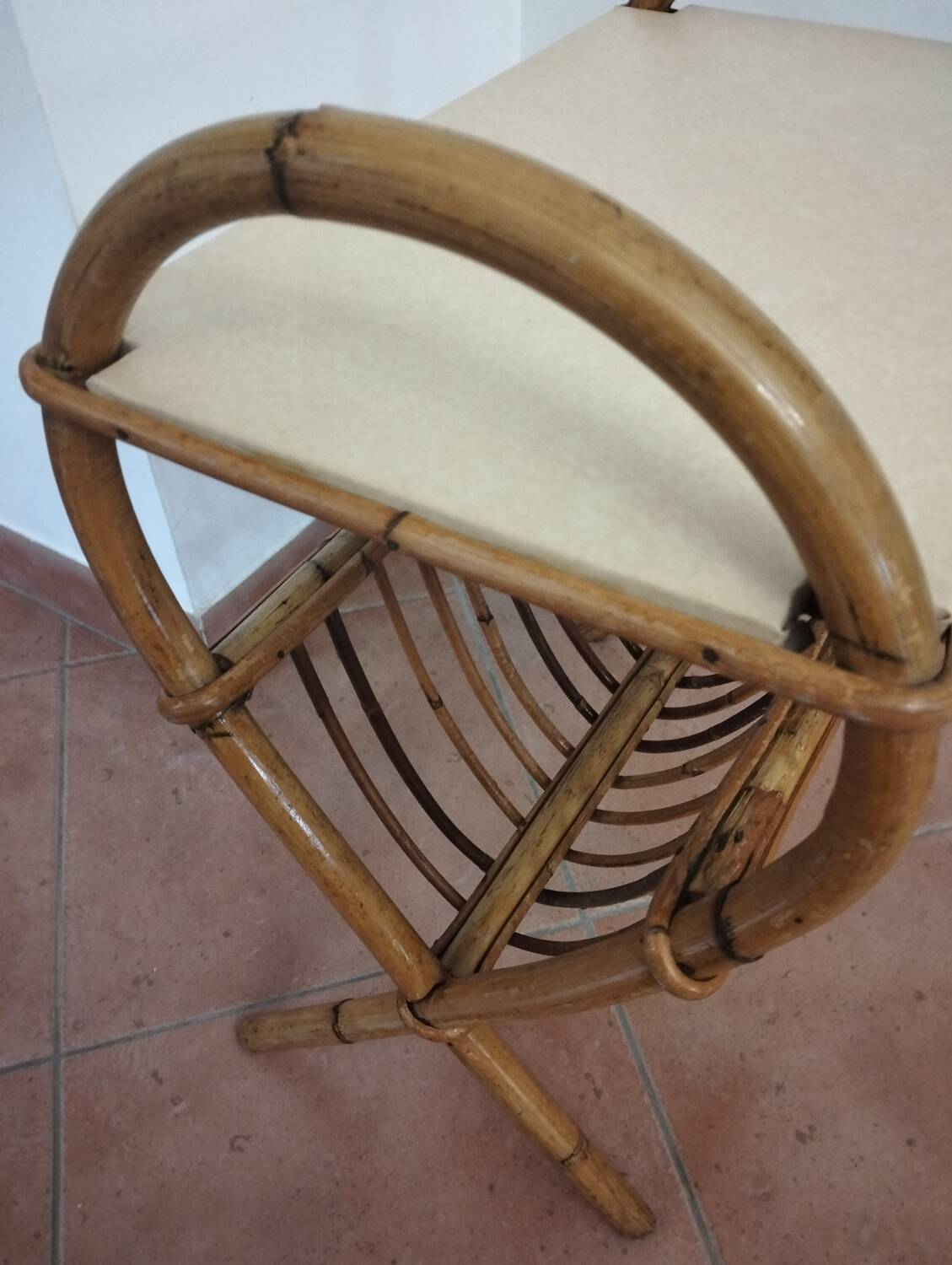 Rattan side table