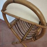 Rattan side table