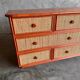 Vintage Maugrion rattan bamboo chest of drawers for Roche Bobois