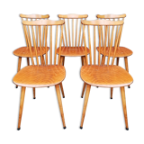 Set of 5 Baumann Menuet chairs