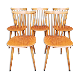 Set of 5 Baumann Menuet chairs