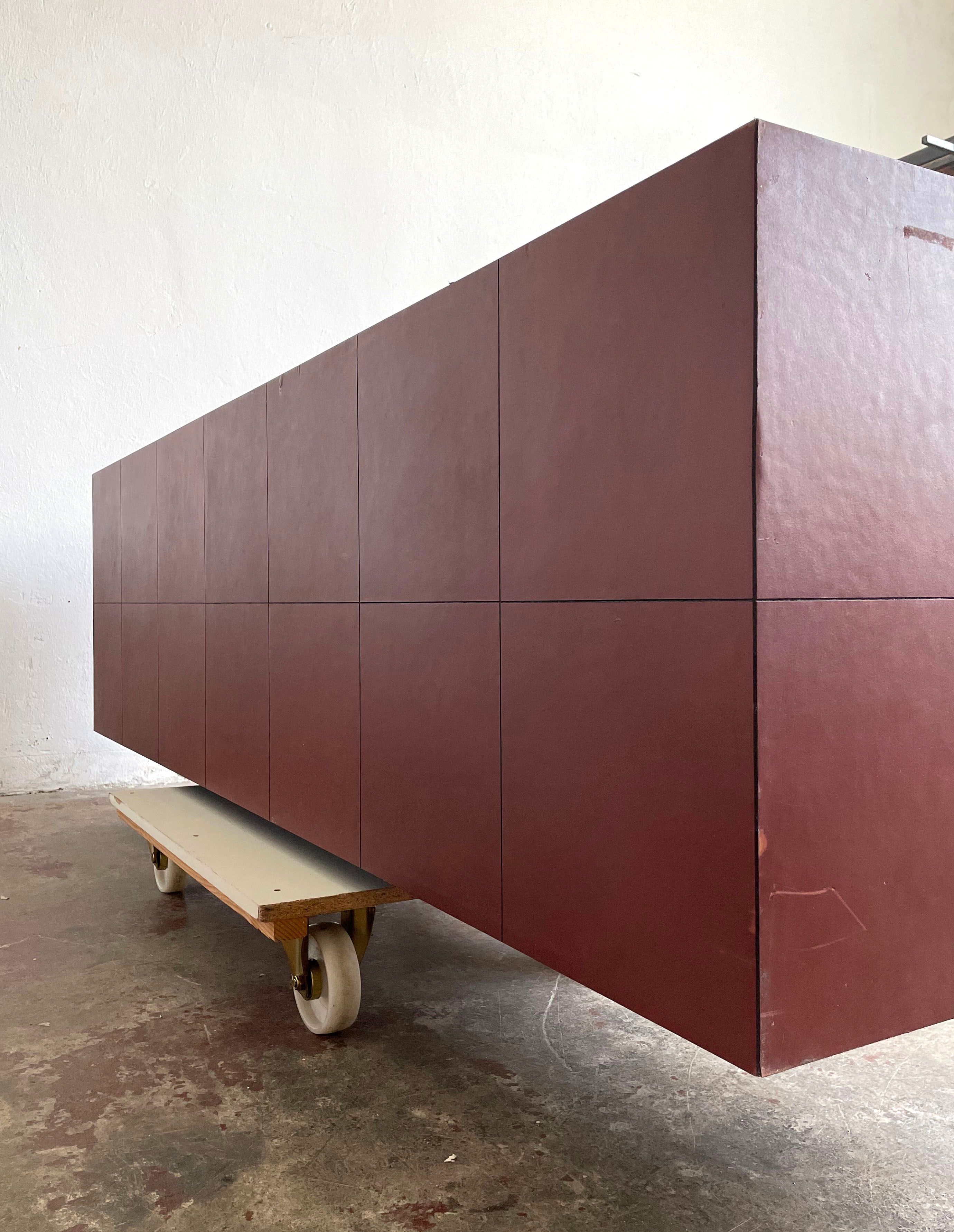 Enfilade par Lella & Massimo Vignelli pour Poltrona Frau, Italie années 1990