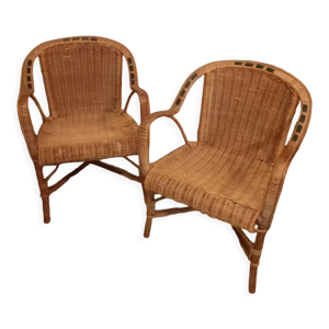 fauteuils rotin ancien
